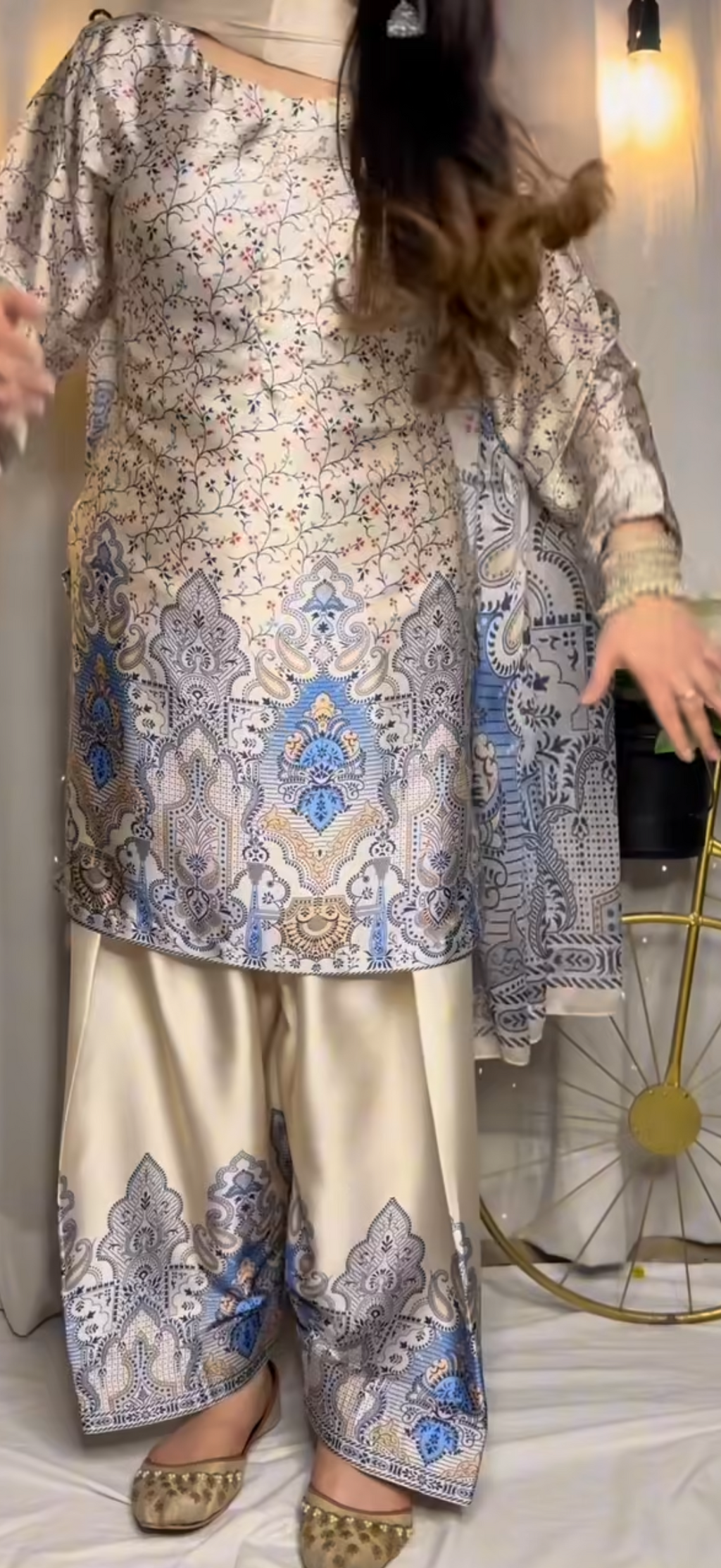 White Farshi Suit